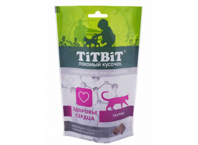 Лакомство Для Кошек TitBiT (ТиТБиТ) Хрустящие Подушечки Индейка Для Здоровья Сердца 60г 015414 
