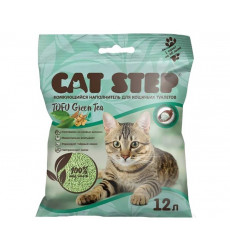 Наполнитель Для Кошачьего Туалета Cat Step (Кэт Степ) Tofu Green Tea Комкующийся Растительный 12л