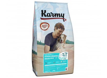 Сухой Корм Karmy (Карми) Для Собак Крупных и Средних Пород Гипоаллергенный Ягненок Hypoallergenic Medium&Maxi Adult Lamb 15кг 