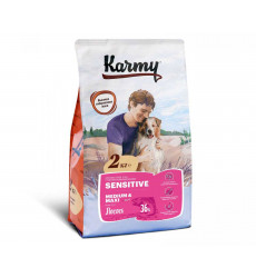 Сухой Корм Karmy (Карми) Для Собак Крупных и Средних Пород Чувствительное Пищеварение Лосось Sensitive Medium&Maxi Adult Salmon 2кг