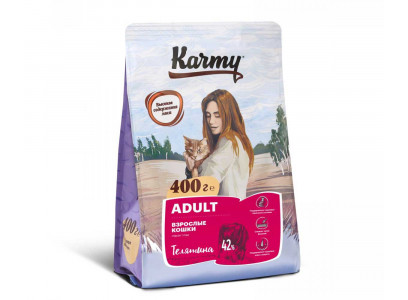 Сухой Корм Karmy (Карми) Для Кошек Телятина Adult Veal 400г 