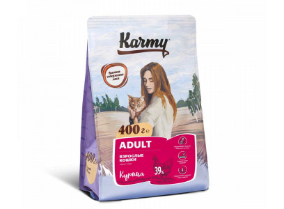 Сухой Корм Karmy (Карми) Для Кошек Курица Adult Chicken 400г 