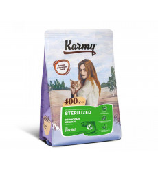 Сухой Корм Karmy (Карми) Для Стерилизованных Кошек Лосось Sterilized Salmon 400г