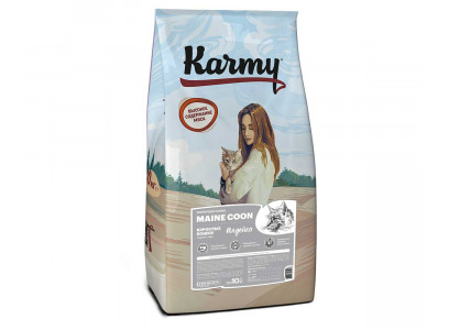 Сухой Корм Karmy (Карми) Для Кошек Породы Мейн-Кун Индейка Maine Coon Adult Turkey 10кг 