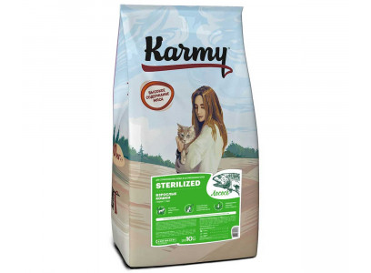 Сухой Корм Karmy (Карми) Для Стерилизованных Кошек Лосось Sterilized Salmon 10кг 