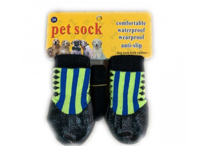 Носки Для Собак Миниатюрных Пород Водоотталкивающие Полоска 1 Салатовый Pet Fashion (Пет Фешн) 