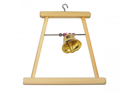 Качели Для Птиц Дарелэнд Деревянные Средние с Бусами 14,5*0,8*h15см Rp8542