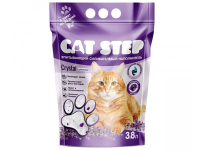 Наполнитель Для Кошачьего Туалета Cat Step (Кэт Степ) Crystal Lavander Силикагель 3,8л 