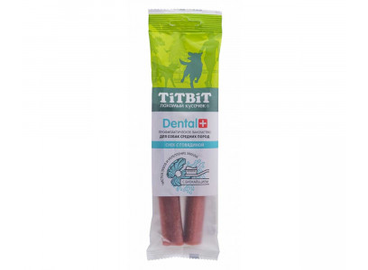 Лакомство Для Собак Средних Пород TiTBiT (ТиТБиТ) Дентал Снек с Говядиной 014462 
