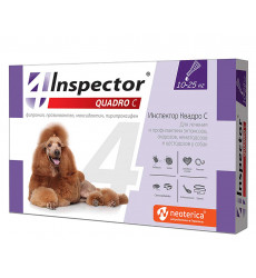 Капли Против Внешних и Внутренних Паразитов Для Собак 10-25кг Inspector (Инспектор) Quadro Neoterica I306