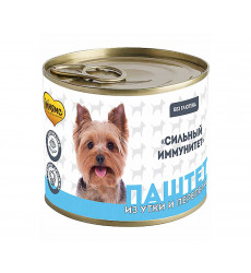 Консервы Для Собак Мнямс Утка и Перепелка Паштет Сильный Иммунитет 200г