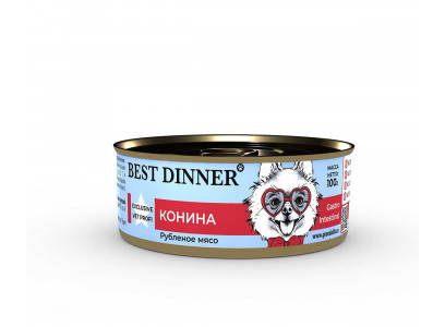 Консервы Для Собак Best Dinner (Бест Диннер) с Чувствительным Пищеварением Конина Exclusive Gastro Intestinal 100г 