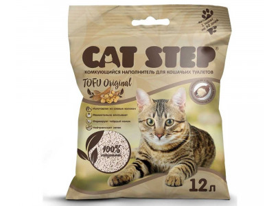Наполнитель Для Кошачьего Туалета Cat Step (Кэт Степ) Tofu Original Комкующийся Растительный 12л 20333003 