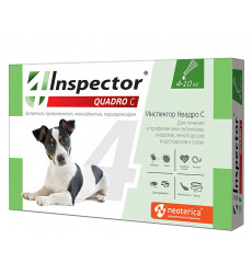 Капли Против Внешних и Внутренних Паразитов Для Собак 4-10кг Inspector Quadro Neoterica I305