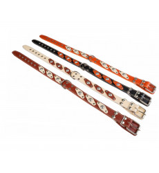 Ошейник Для Собак Брава №36 с Подкладом Украшенный Кольцо Посередине Арт635