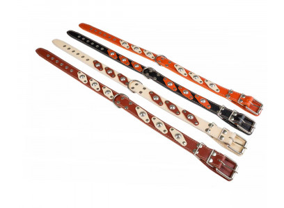 Ошейник Для Собак Брава №36 с Подкладом Украшенный Кольцо Посередине Арт635