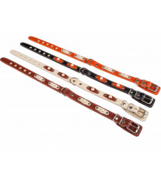 Ошейник Для Собак Брава №45 с Подкладом Украшенный Кольцо Посередине Арт645