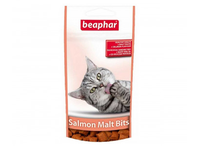 Beaphar (Беафар) Salmon Malt Bits Подушечки Для Кошек Для Выведения Шерсти Из Желудка Лосось 35г 12621 