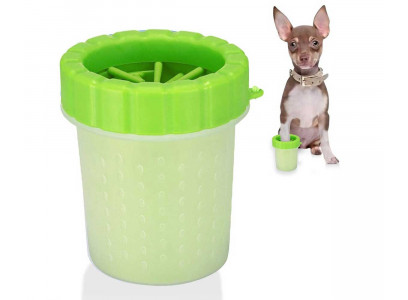 Лапомойка Для Собак Мелких Пород и Кошек Уют S 8,5*7,5*11см Лм03 Зеленая 