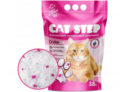 Наполнитель Для Кошачьего Туалета Cat Step (Кэт Степ) Crystal Pink Силикагель 3,8л 20363016 