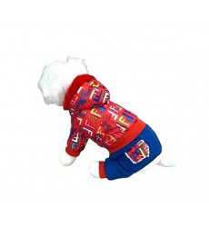 Комбинезон Для Собак Миниатюрных Пород Алфавит 12 Мех Красный Pet Fashion (Пет Фешн)