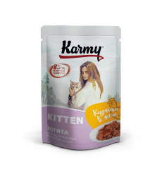 Влажный Корм Karmy (Карми) Для Котят Курица в Желе Kitten 80г (1*24)