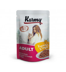Влажный Корм Karmy (Карми) Для Кошек Курица в Соусе Adult 80г (1*24)