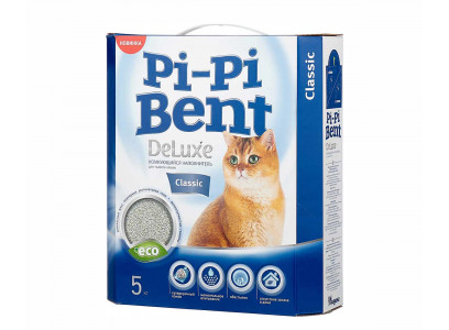 Наполнитель Pi-Pi-Bent (Пи-Пи Бент) Deluxe Classic 5кг Коробка (1*4) 