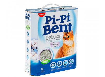 Наполнитель Pi-Pi-Bent (Пи-Пи Бент) Deluxe Clean Cotton 5кг Коробка (1*4) 
