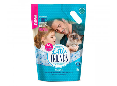 Наполнитель Силикагель Little Friends (Литтл Френдс) Ocean 5л П/М Пакет(1*6) 