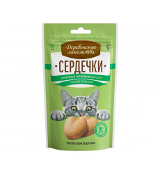 Сердечки Здоровье Почек Деревенские Лакомства Для Кошек 30г 76050762  