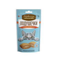 Деревенские Лакомства для Кошек Подушечки с Пюре Из Креветок 30г 79207781
