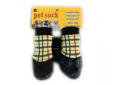 Носки Для Собак Мелких Пород Водоотталкивающие Барбери 4 Pet Fashion (Пет Фешн) 