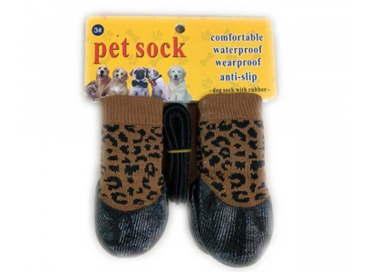 Носки Для Собак Мелких Пород Водоотталкивающие Гепард 7 Бежевый Pet Fashion (Пет Фешн) 