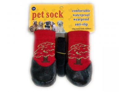 Носки Для Собак Миниатюрных Пород Водоотталкивающие Красный 1 Pet Fashion (Пет Фешн) 