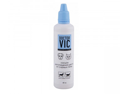 Лосьон Для Собак И Кошек Doctor Vic (Доктор Вик) Очищающий Шерсть От Слезных Пятен 60мл