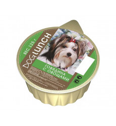 Консервы Для Собак Dog Lunch (Дог Ланч) Говядина и Овощи Крем-Суфле Ламистер 125г