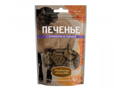 Лакомство Для Собак Деревенские Лакомства Печенье Ягненок/Тыква 100г 72504055
