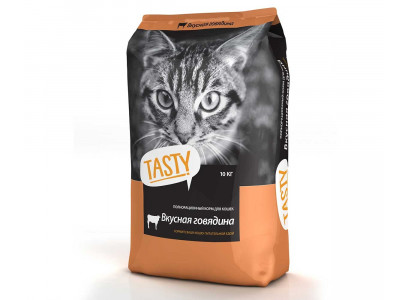 Сухой Корм Tasty (Тэсти) Для Кошек Говядина 10кг 