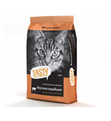 Сухой Корм Tasty (Тэсти) Для Кошек Говядина 350г (1*18)