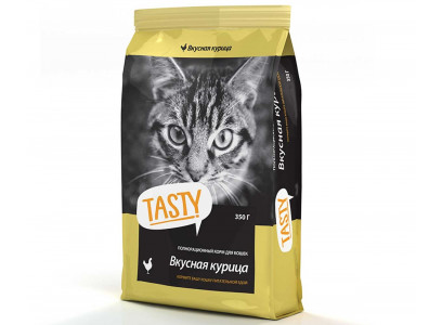 Сухой Корм Tasty (Тэсти) Для Кошек Курица 350г (1*18) 