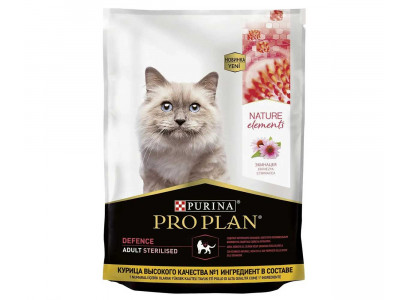 Сухой Корм Pro Plan (ПроПлан) Для Стерилизованных Кошек Курица и Эхинацея Nature Elements Sterilised 200г (1*10) 