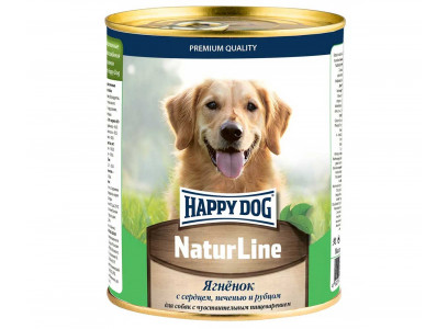 Консервы Для Собак Happy Dog (Хэппи Дог) Ягненок Сердце Печень и Рубец Natur Line 970г 72236