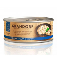 Консервы Для Кошек Grandorf (Грандорф) Куриная Грудка и Сибас Cat Chiken With Seabass In Broth 70г 2543к