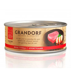 Консервы Для Кошек Grandorf (Грандорф) Филе Тунца и Креветки Cat Tuna Witin Plawn In Broth 70г 2598к