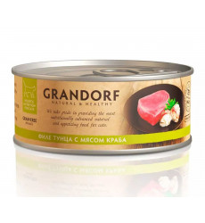 Консервы Для Кошек Grandorf (Грандорф) Филе Тунца и Краб Cat Tuna Witin Crab In Broth 70г 2604к