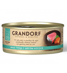 Консервы Для Кошек Grandorf (Грандорф) Филе Тунца и Лосось Cat Tuna Witin Salmon In Broth 70г 2611к