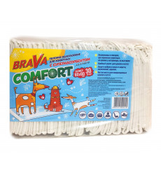Пеленки Для Кошек и Собак Brava (Брава) Comfort с Суперабсорбентом 60*60см 30шт