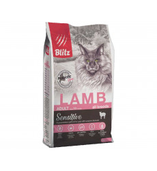 Сухой Корм Blitz (Блиц) Для Кошек Ягненок Sensitive Lamb Adult Cats All Breeds 400г 680214