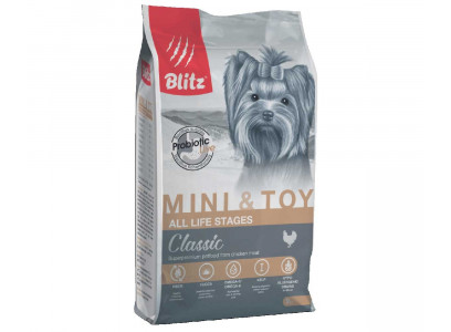 Сухой Корм Blitz (Блиц) Для Собак Мелких Пород Classic Mini & Toy Breeds Dog All Life Stages 2кг 680528 
